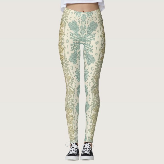 Legging Pastel Boho Coral Mandala  (Frente)