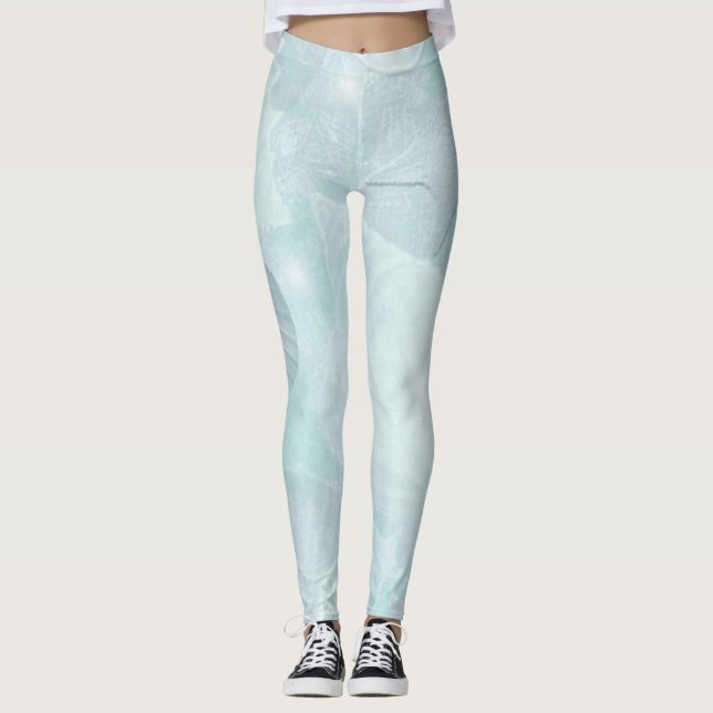 Legging Pastel bonito debaixo dos cascos de água azul do m (Frente)