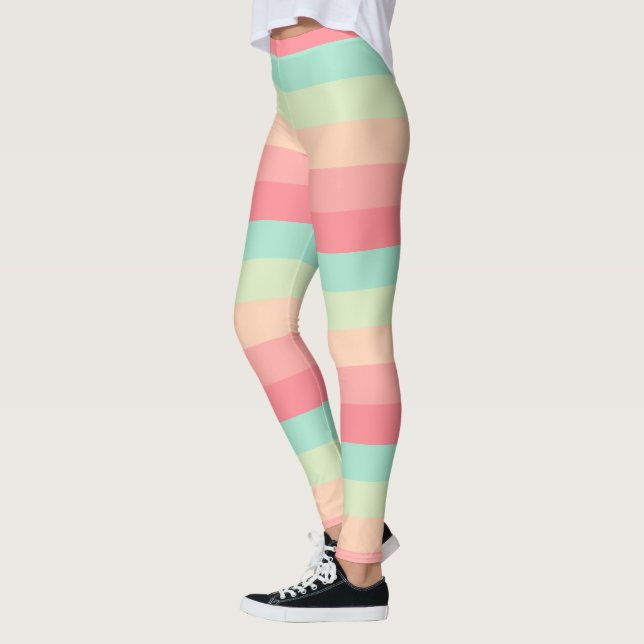 Legging Pastel bonito listrado (Esquerda)