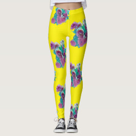 Legging pastel buoquet de flores