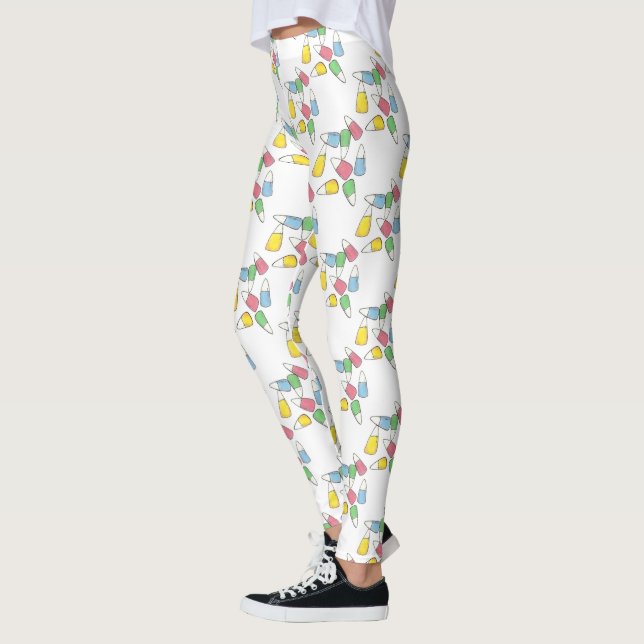 Legging Pastel Candy Corn Páscoa Cesta Kernels (Esquerda)
