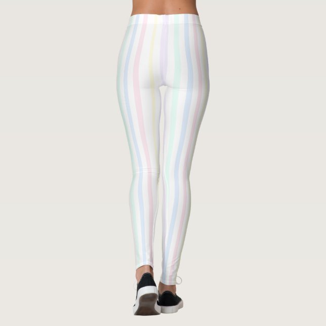Legging Pastel Candy Stripe Rainbow (Verso)