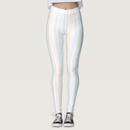 Legging Pastel Candy Stripe Rainbow
