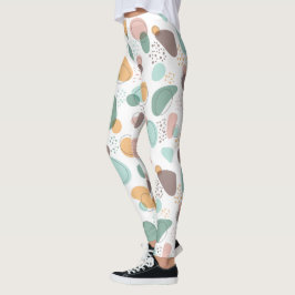 Legging Pastel Cores Formas Orgânicas