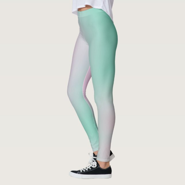 Legging Pastel Cores Positivos Víblias Turquesa Pálida Ros (Esquerda)