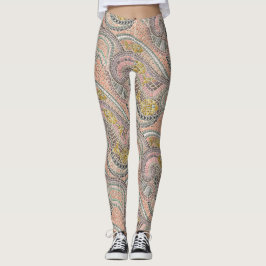 Legging pastel de peixe mosaico