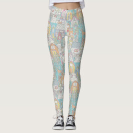 Legging pastel de vintage gingerbird