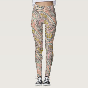 Legging pastel dos peixes do mosaico