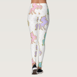 Legging Pastel e Unicórnio Dourado