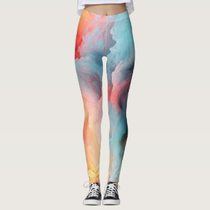 Legging Pastel Marble Pattern