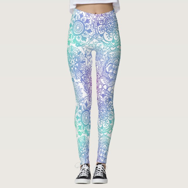 Legging Pastel Ombre Boho Mandala (Frente)