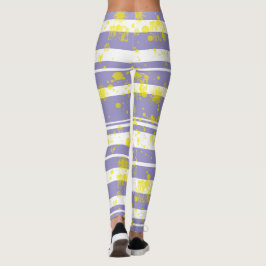 Legging Pastel Pálido Lavanda Roxo Arte
