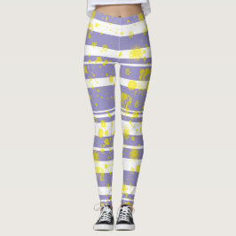 Legging Pastel Pálido Lavanda Roxo Arte