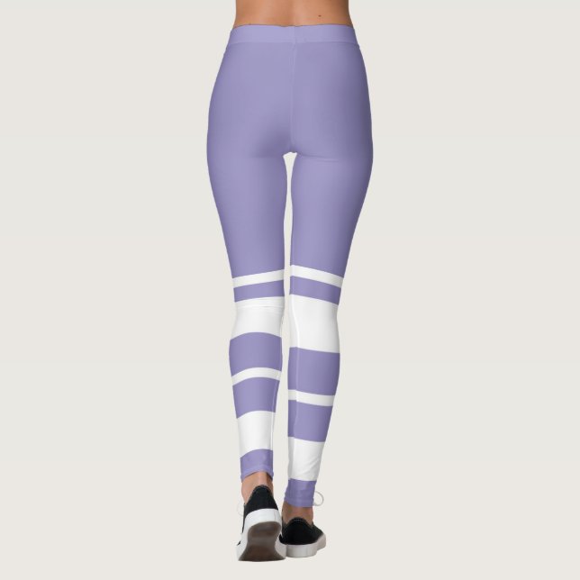 Legging Pastel Pálido Lavanda Roxo Arte (Verso)