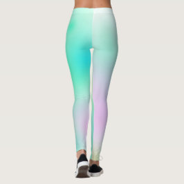 Legging Pastel Pálido Turquesa Abstrato