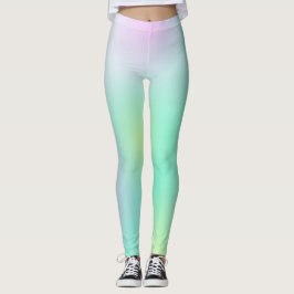 Legging Pastel Pálido Turquesa Abstrato