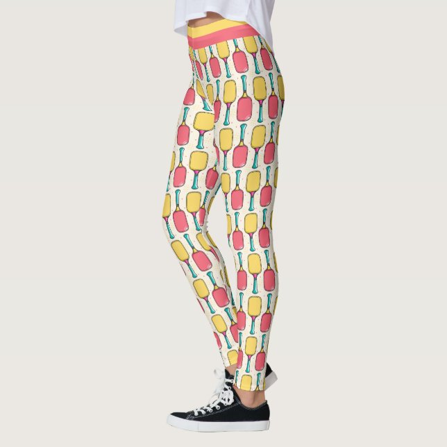 Legging Pastel Pickleball com texto personalizado (Esquerda)