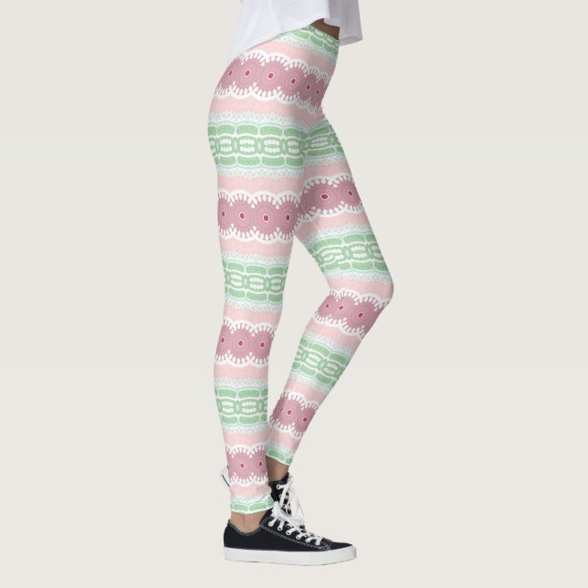 Legging Pastel Pink e Green Mandala (Direita)