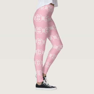 Legging Pastel Pink White Victorian 4Ashley