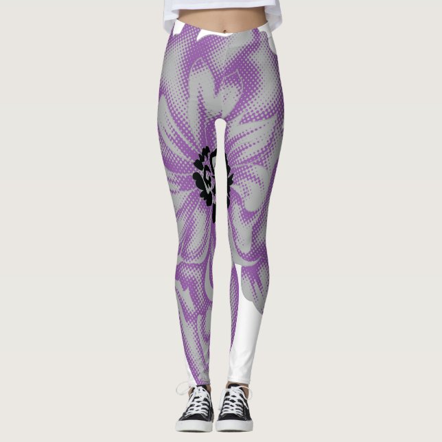 Legging Pastel Purple, Ametist Flor artificial De (Frente)