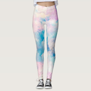 Legging Pastel Rainbow Cloudy Sky Aestético