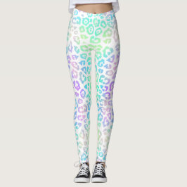 Legging Pastel Rainbow Leopard Patterno