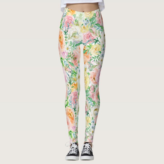 Legging Pastel Rosa Garden (Frente)