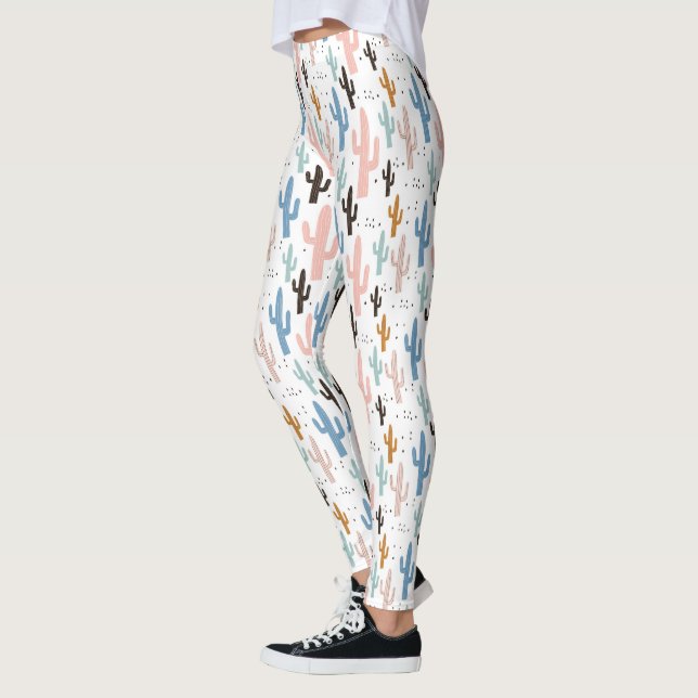 Legging Pastel Saguaro Cactus Pattern (Esquerda)