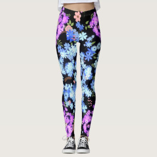 Legging pastel shades padrão floral Black BG