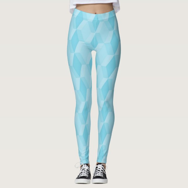 Legging Pastel turquoise diamond pattern (Frente)