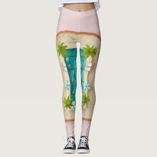 Legging Pastel Vaporwave Pool Toast (Frente)