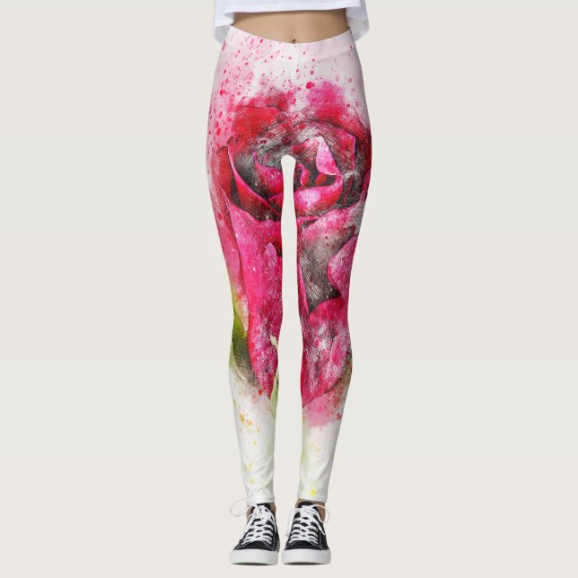 Legging Pastel Watercolor Floral (Frente)