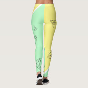 Legging Pasto de Geometria do Triângulo da Pirâmide na mod