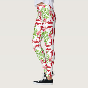 Legging Pastor Alemão e Rosas