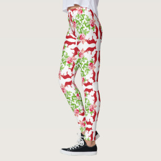 Legging Pastor Alemão e Rosas