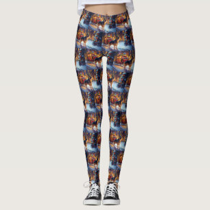 Legging Pastor Alemão Temporada de Natal