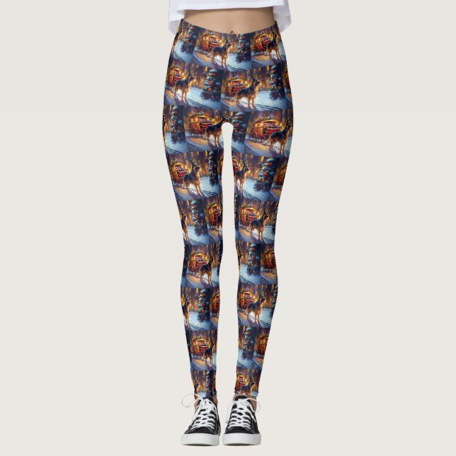 Legging Pastor Alemão Temporada de Natal (Frente)