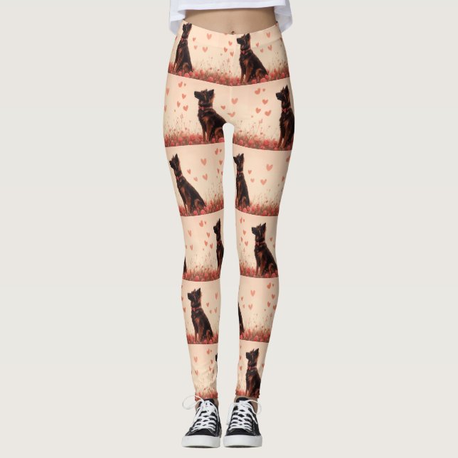 Legging Pastor anatólico com Rosas - Dia de os namorados (Frente)