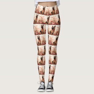 Legging Pastor Belga com Rosas - Dia dos Namorados