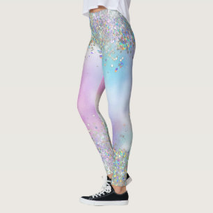 Legging Pastos Arco-Íris Holográficos