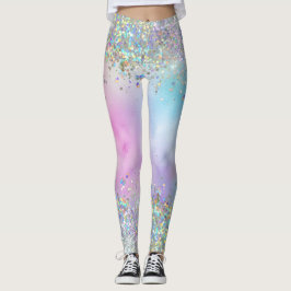 Legging Pastos Arco-Íris Holográficos