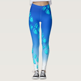 Legging Patas de urso do azul de gelo - caneleiras