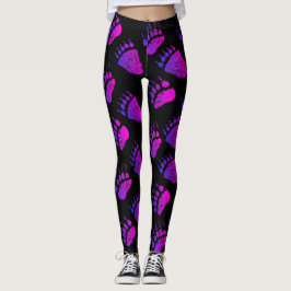 Legging Patas de urso em cor-de-rosa/roxo - caneleiras