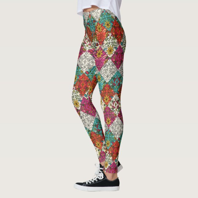 Legging patchwork de aziza (Esquerda)
