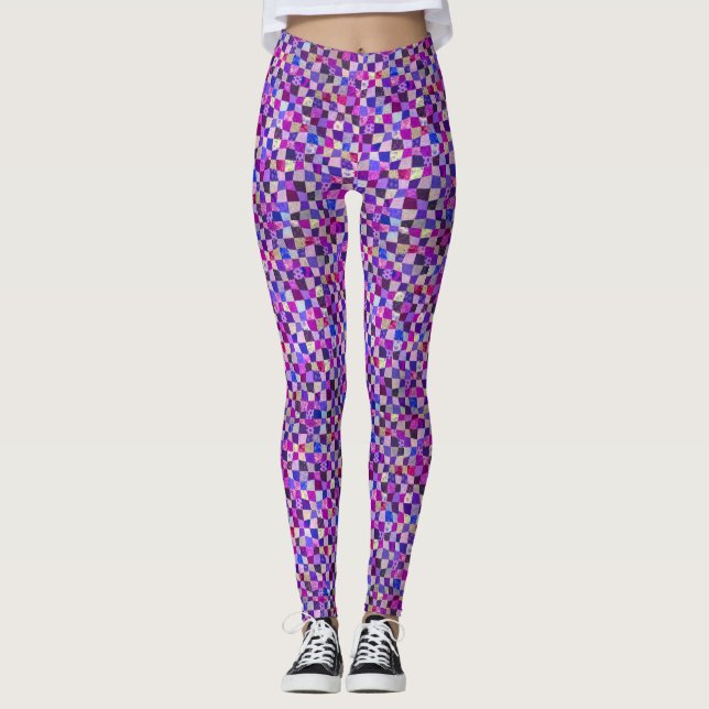 Legging Patchwork de cores vívidas (Frente)
