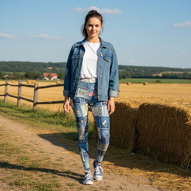 Legging Patchwork Denim (Criador carregado)