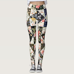 Legging Patchwork Floral: Vintage Mix