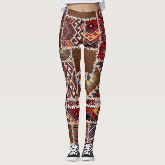 Legging Patchwork tradicional de tapete: decorativa de tap (Frente)
