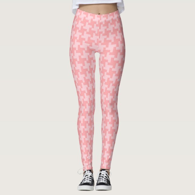 Legging Patente Geométrica Moderna de Desenho Na moda Chic (Frente)