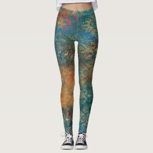 Legging Pátina de Cobre Azul-Verde